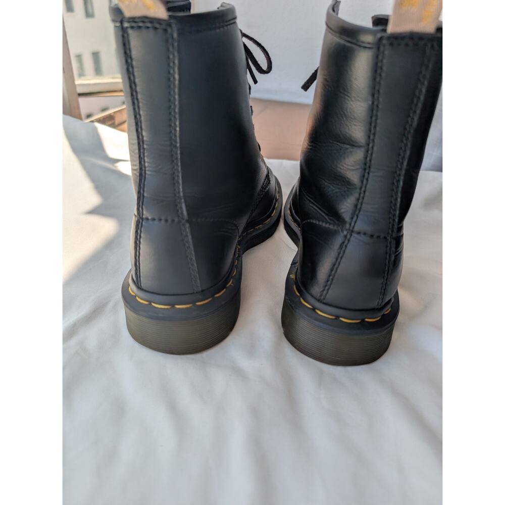 Dr. Doc Martens Air Wair VEGAN 1460 Felix Rub Off Black Combat Boots 5M/6W - Picture 5 of 7